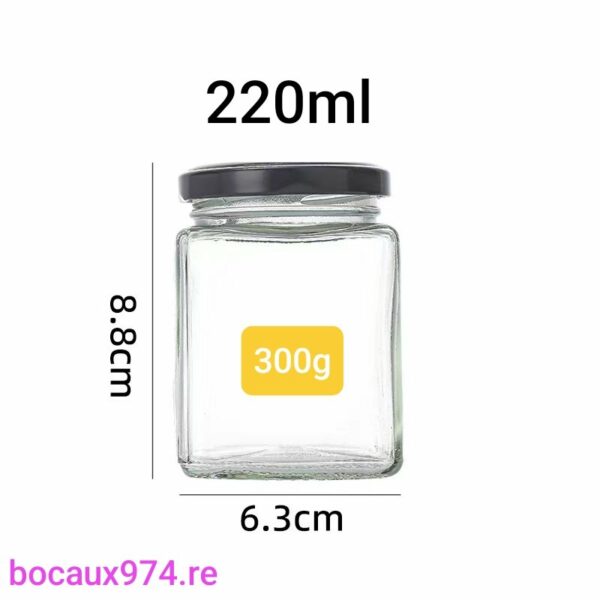 Bocal 200ml carré (300g) - Carton 105 unités – Image 2