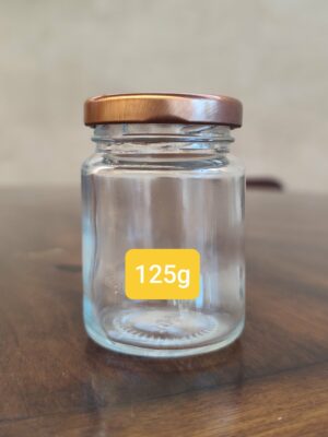 Bocal 100ml rond (125g) - Capsule Bronze - Carton 120 unités