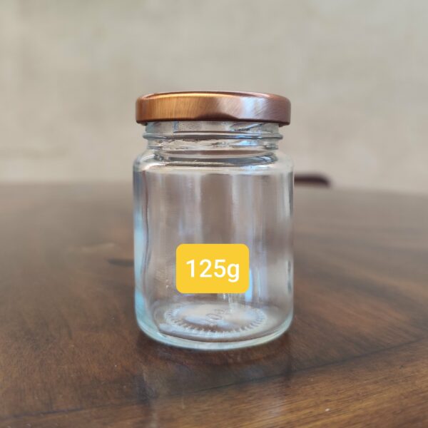 Bocal 100ml rond (125g) - Capsule Bronze - Carton 120 unités