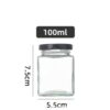 Bocal 100ml carré - Carton 120 unités