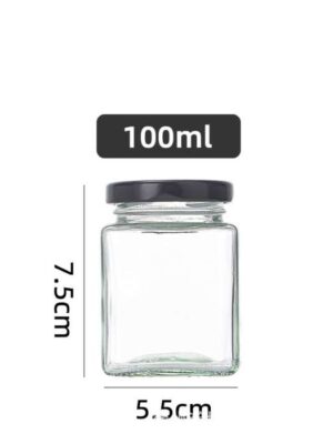 Bocal 100ml carré - Carton 120 unités