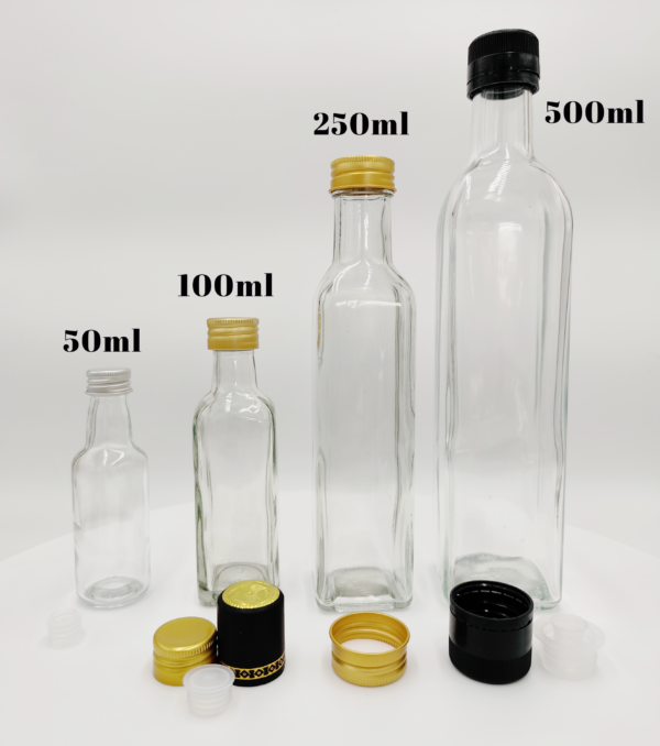 Bouteille 250ml carré - Carton 60 unités – Image 2