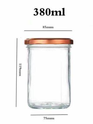 Bocal 380ml rond (500g) - Carton 72 unités