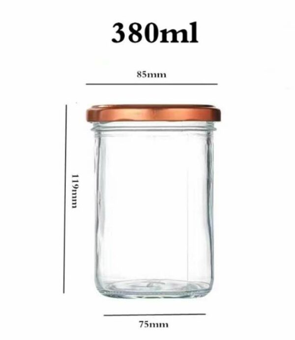Bocal 380ml rond (500g) - Carton 72 unités