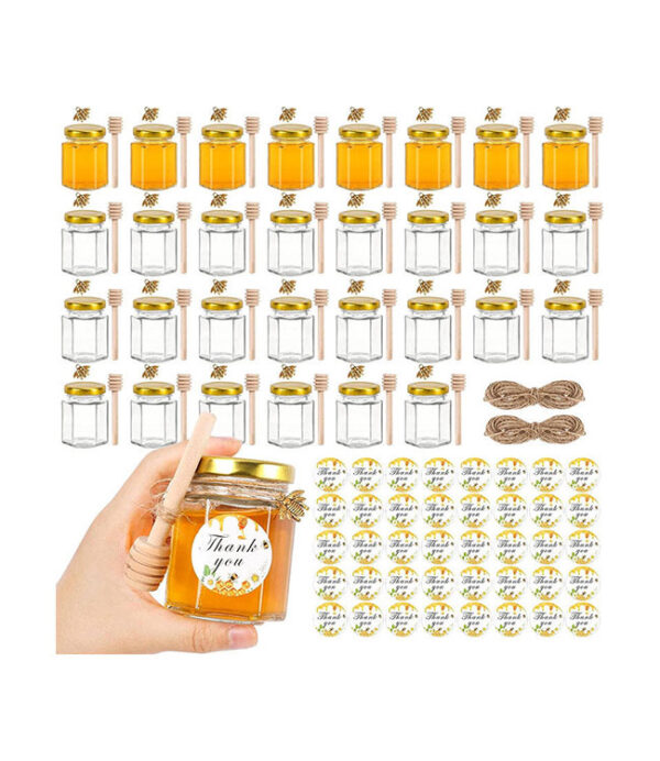 Bocaux Invité Miel 85ml + Cuillère bois + Abeille - Carton 162 unités – Image 3