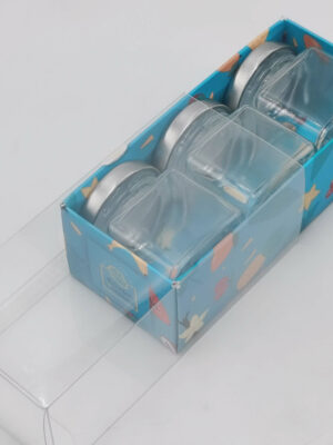 Coffret 3 * 50ml Bocal carré - Lot de 60 unités