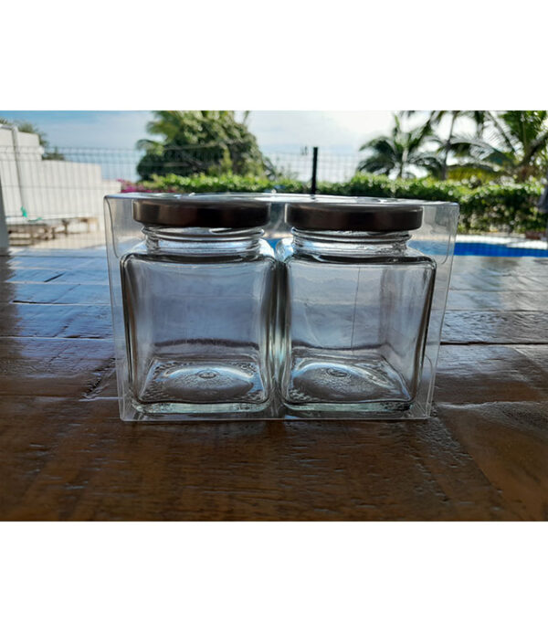 Coffrets 100ml Bocal carré - Carton 50 unités