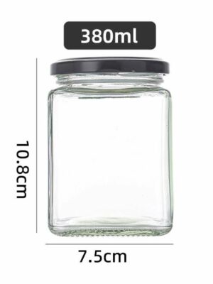 Bocal 380ml carré (500g) - Carton 60 unités