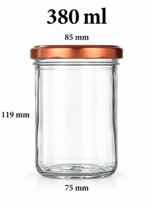 Bocal 380ml rond (500g) - Carton 72 unités