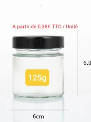 Bocal 100ml élégant (125g) - Carton 140 unités
