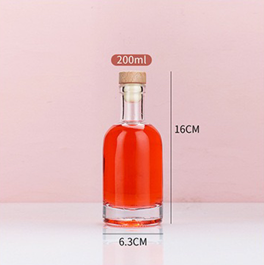 Bouteille style Rhum 200ml bouchon liège