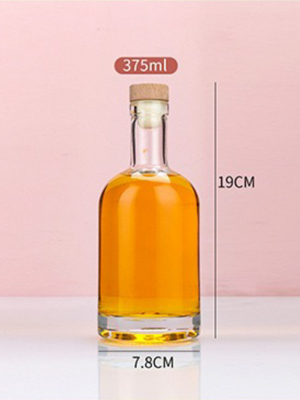 Bouteille 375ml ronde - Bouchon liège- Carton 48 unités