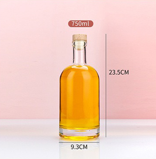 Bouteille style Rhum 750ml bouchon liège