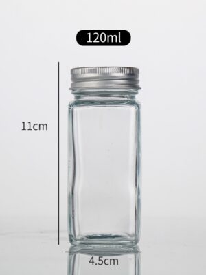 Bocal Epices 120ml carré - Carton 140 unités