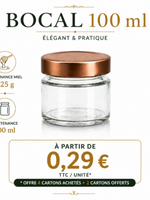 Bocal 100ml élégant (125g) – OFFRE 4+2 OFFERTS